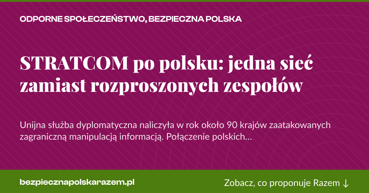 Karta social do udostępnienia: STRATCOM po polsku: jedna sieć zamiast rozproszonych zespołów